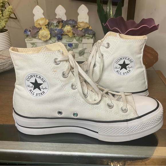 CONVERSE ALL STAR WOMENS LIFT PLATFORM SNEAKERS 8 - Picture 1 of 7
